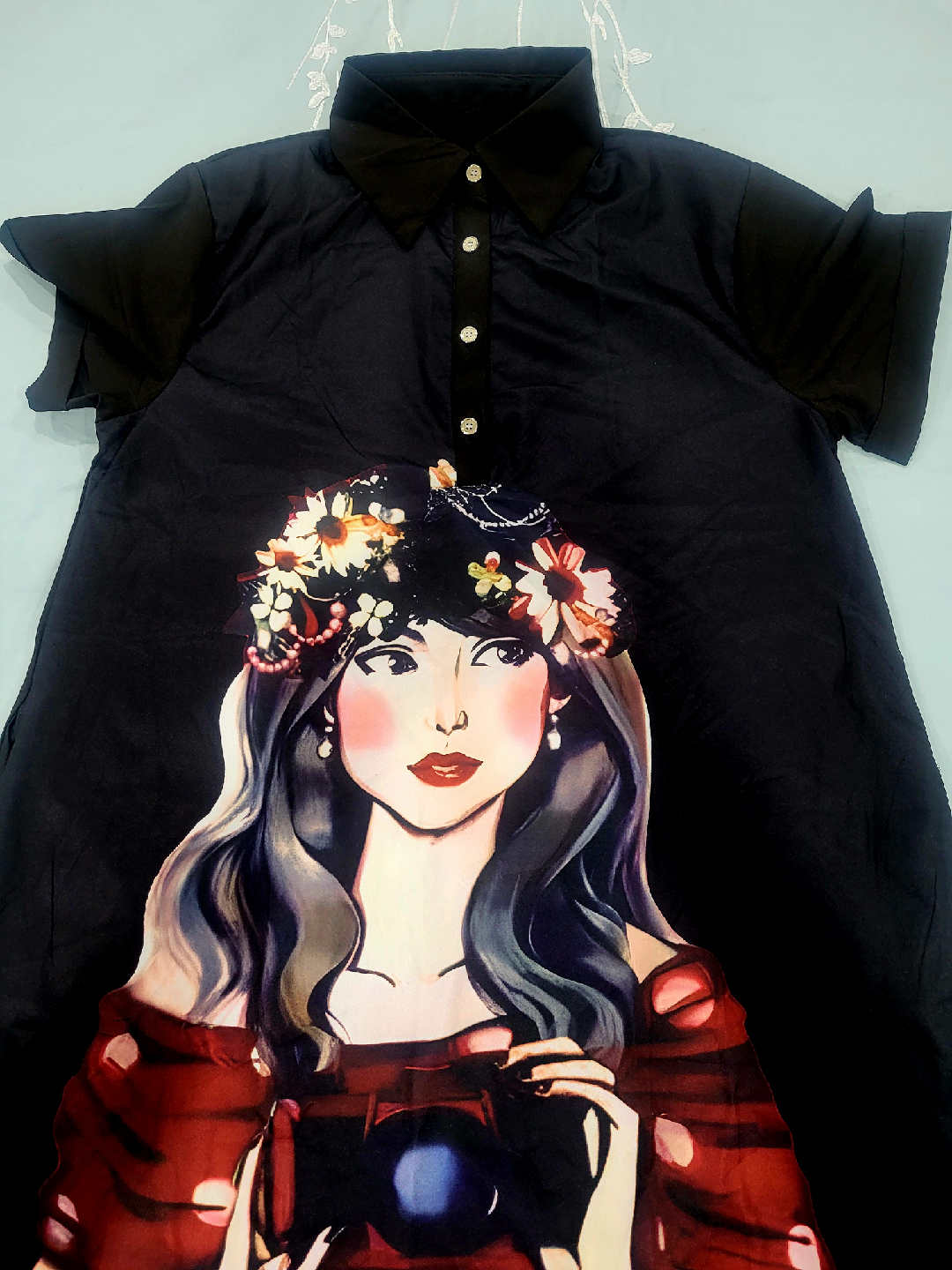 Black Dress with Woman Print - photo 2