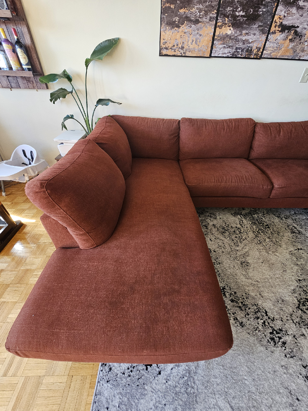 Brown Sectional Sofa - photo 3