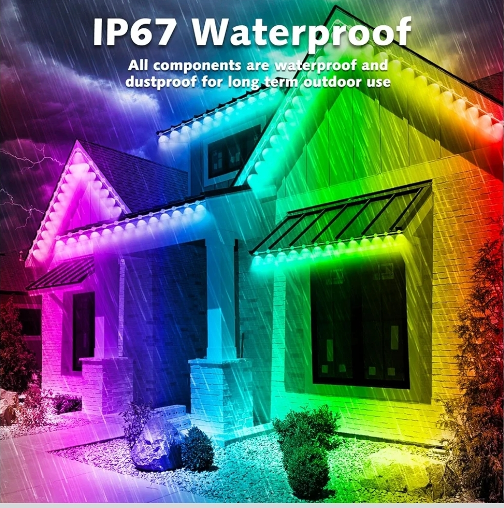 Outdoor LED Colorful Eaves Lights - 100FT Waterproof - photo 2