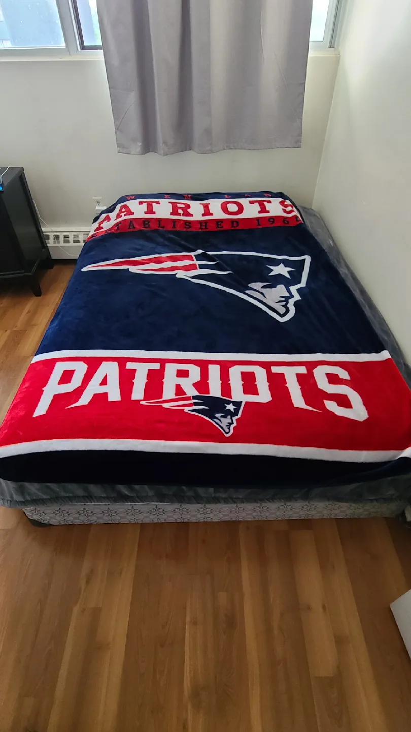 Licensed NFL New England Patriots Plush Raschel Throw Blanket thumbnail