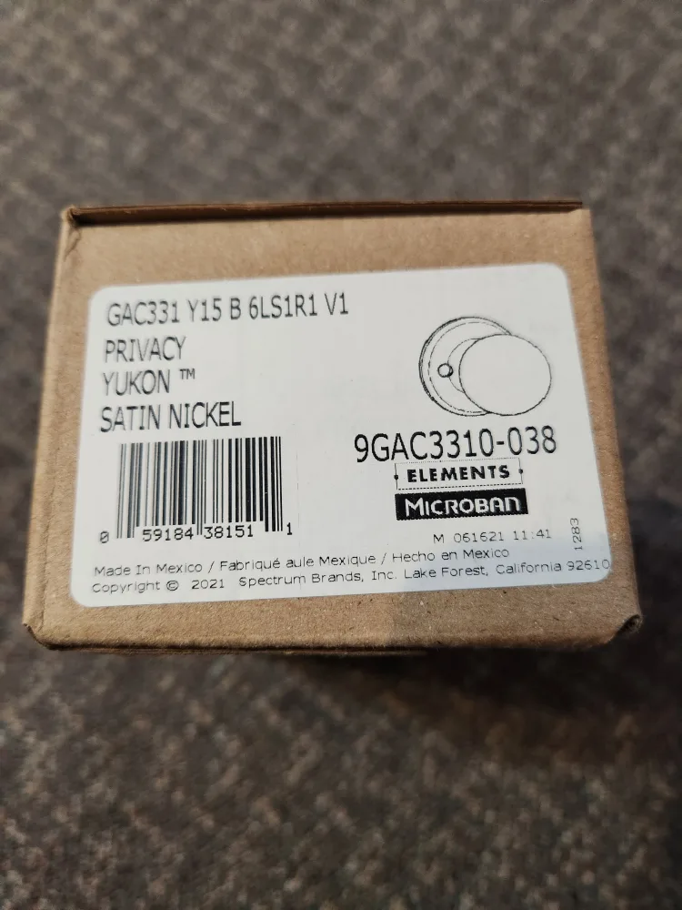 Weiser Yukon Satin Nickel Privacy Knob - New in Box image indicator(2)