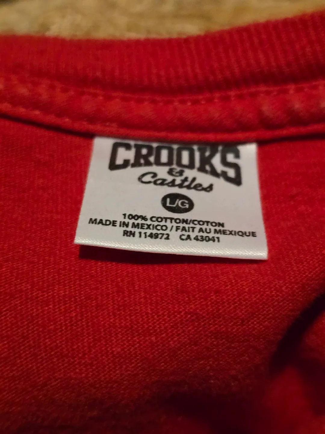 Crooks & Castles Red T-Shirt - Size L image indicator(2)