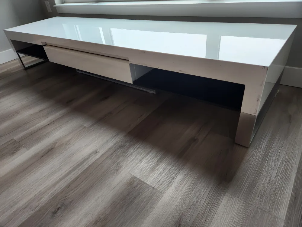 White TV Stand with Drawer image indicator(2)