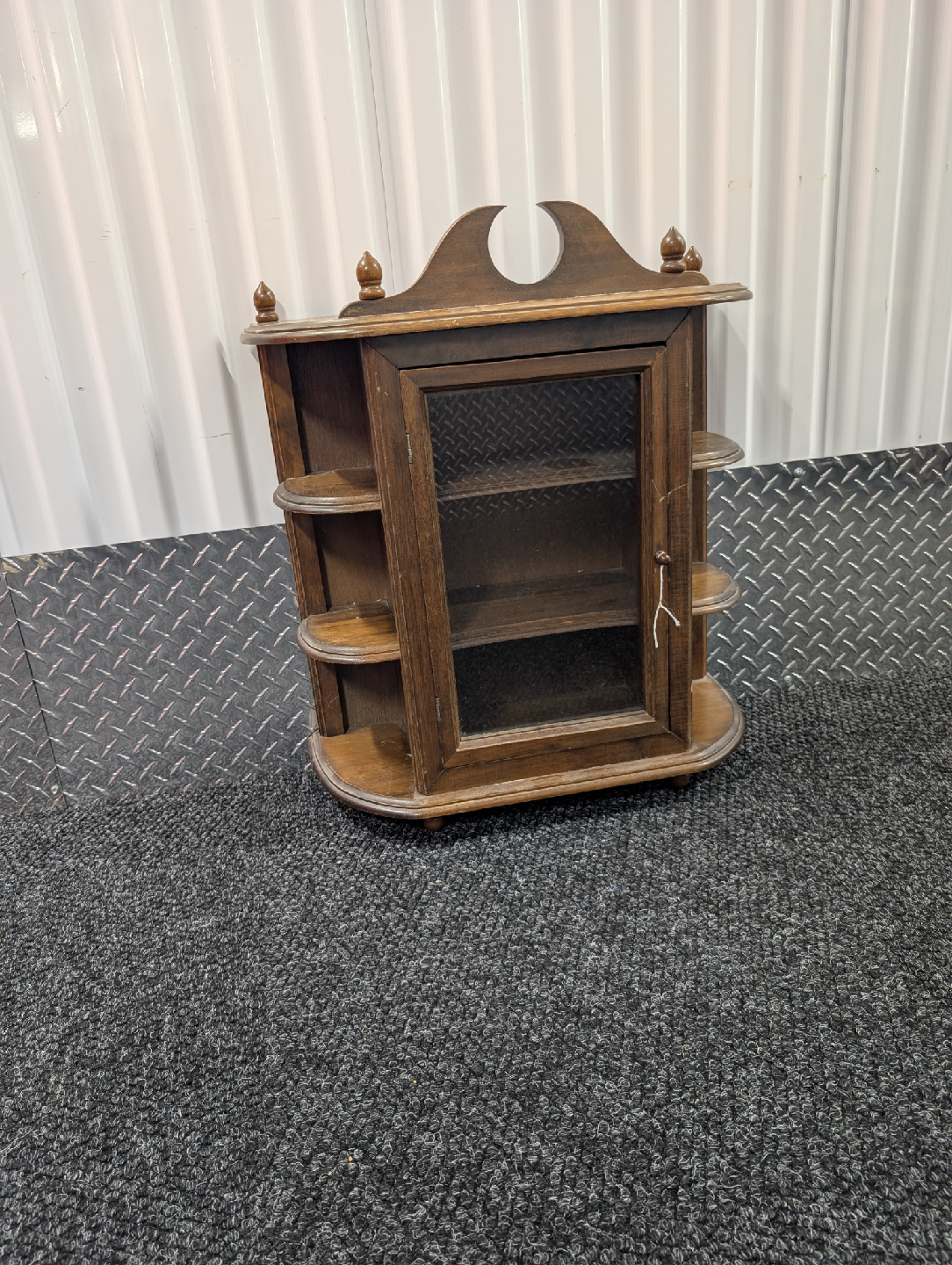 Vintage Wooden Wall Shelf Cabinet