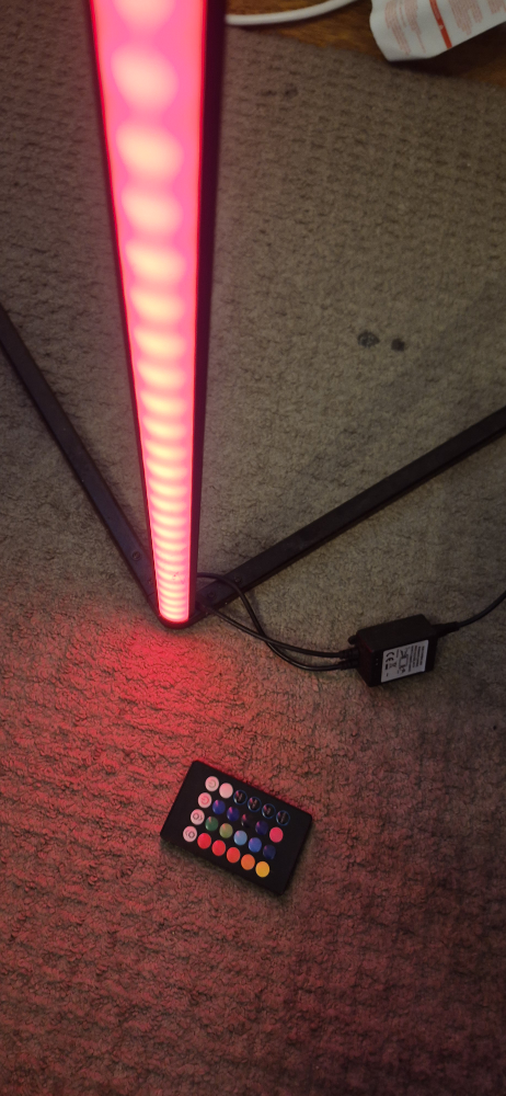 LED Corner Floor Lamp with Remote