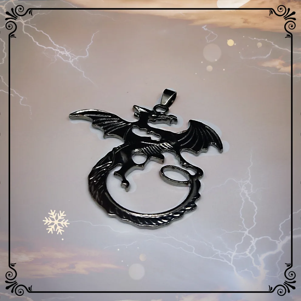 Targaryen Dragon Amulett - Black Pendant image indicator(2)