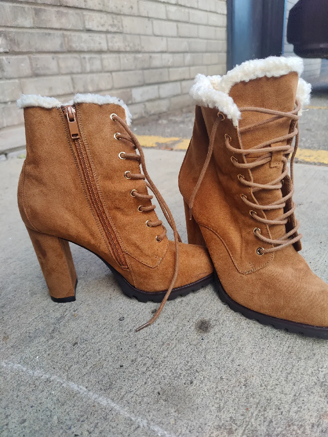 Aldo Brown Heeled Boots - Size 7.5 thumbnail