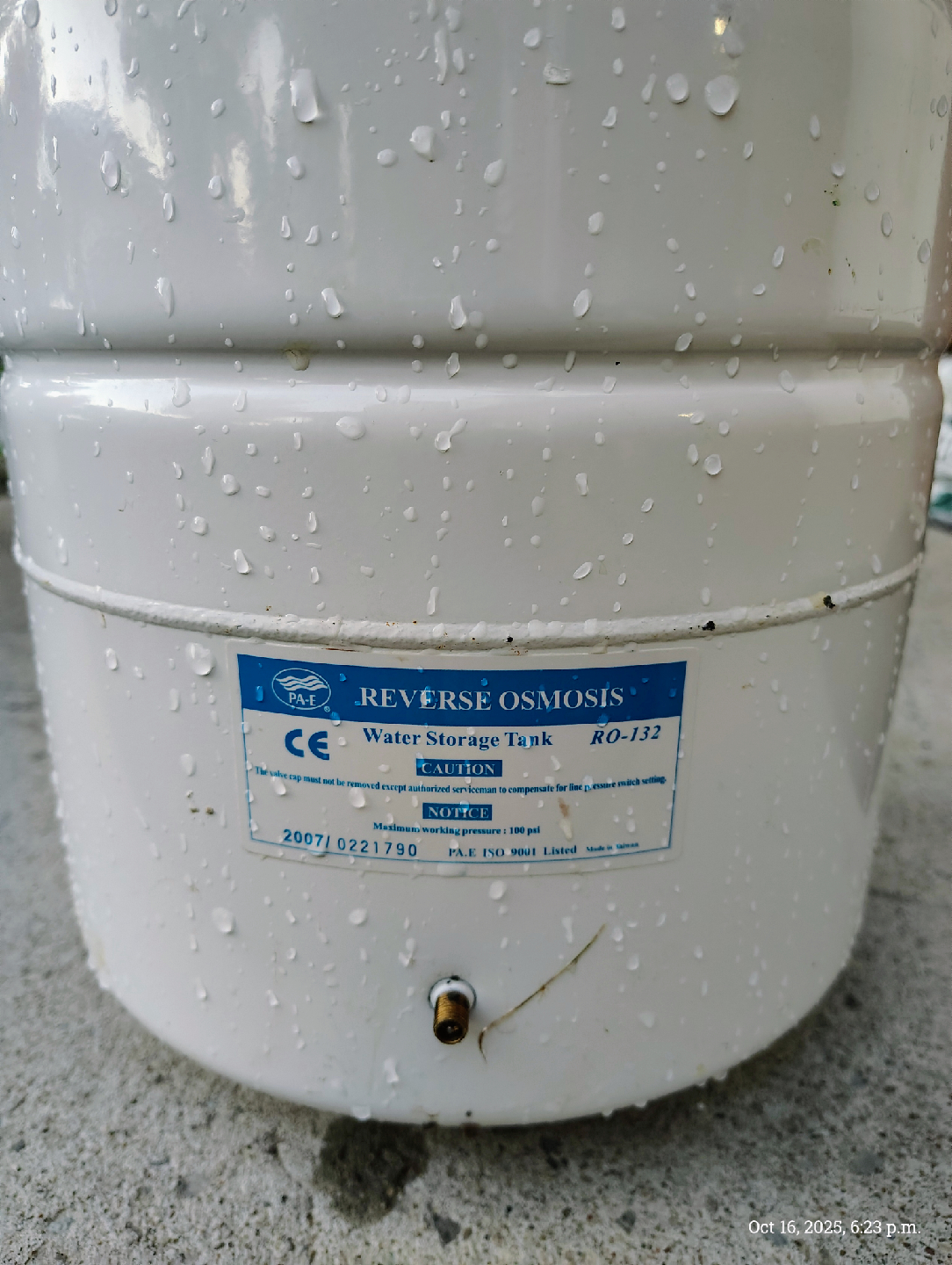 Reverse Osmosis Water Storage Tank RO-132