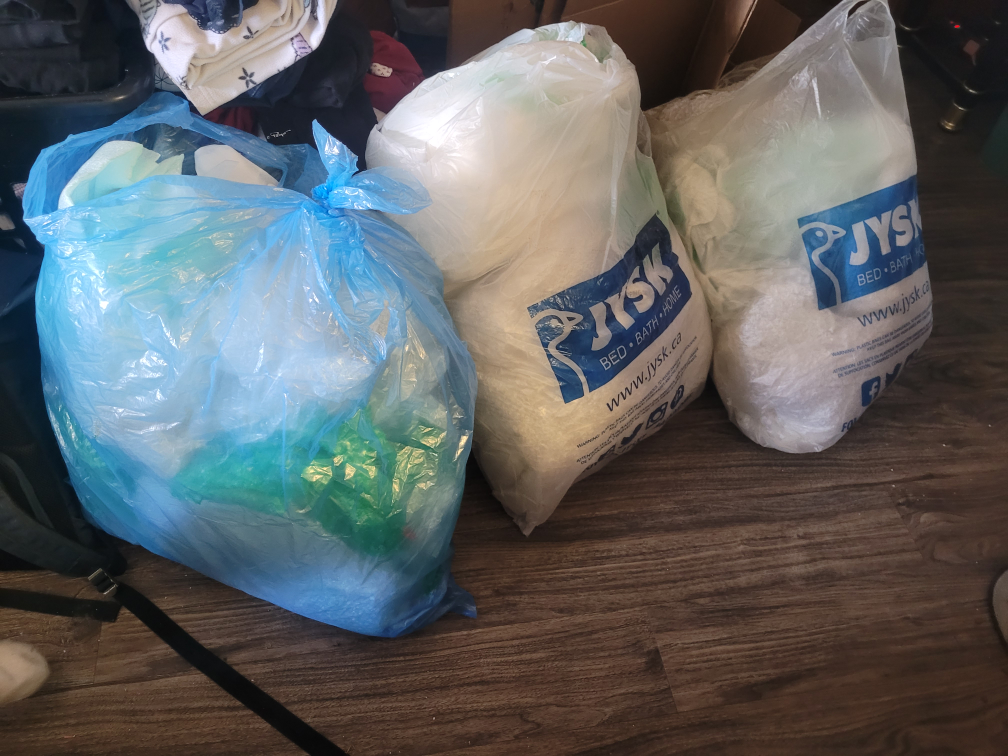 bags of bubble wrap