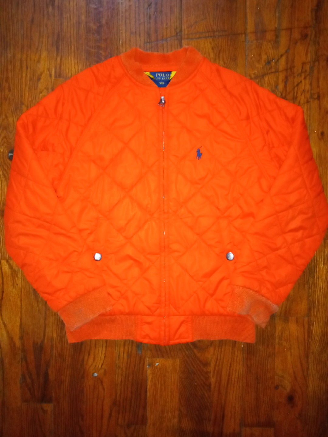 Polo Ralph Lauren Orange Quilted Jacket - Size S(8) - photo 4