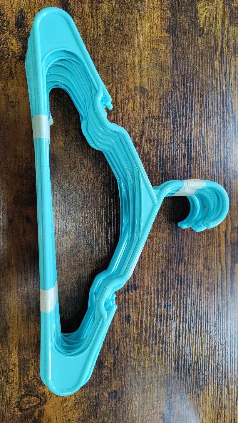 Turquoise Plastic Clothes Hangers image indicator(2)