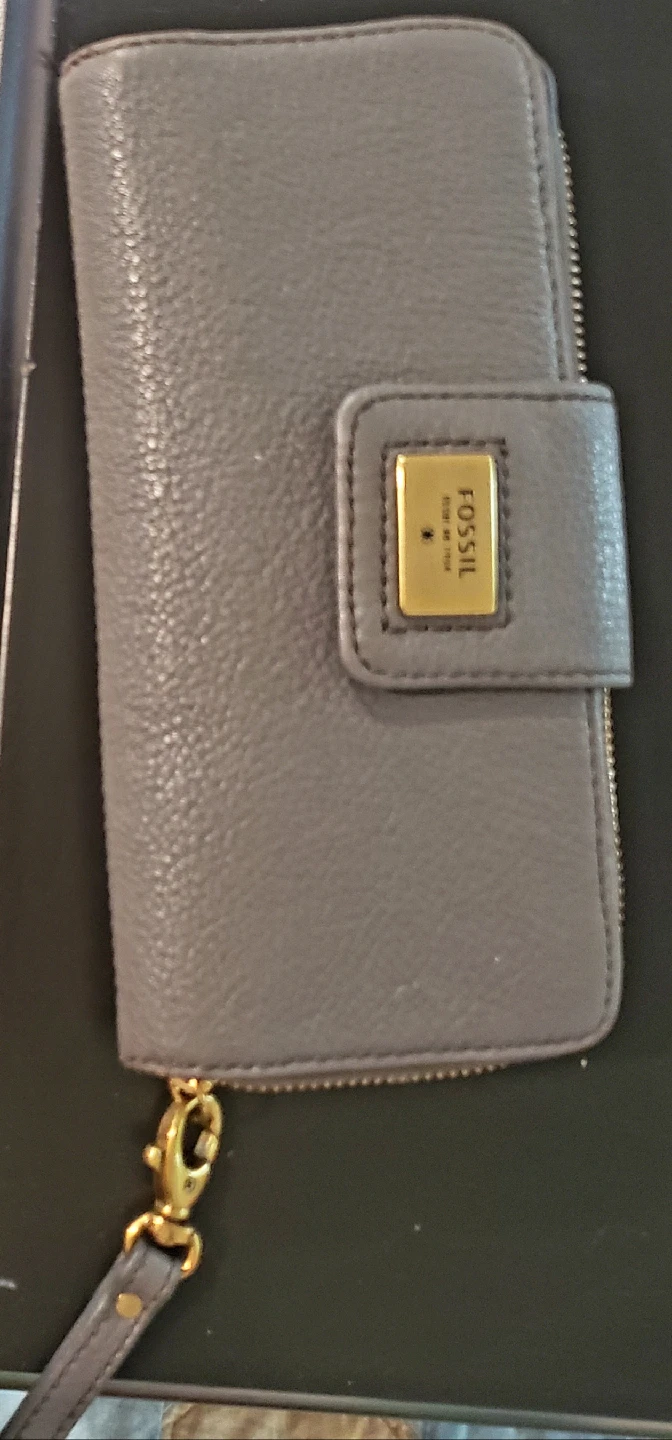 Fossil Grey Leather Wallet