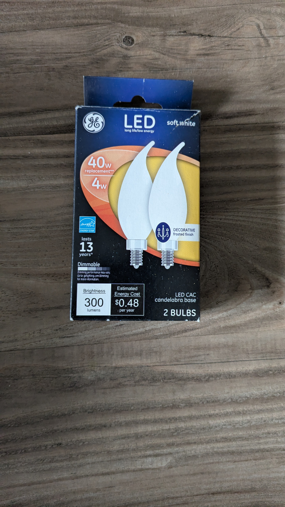 GE LED Soft White Candelabra Bulbs - 2 Pack