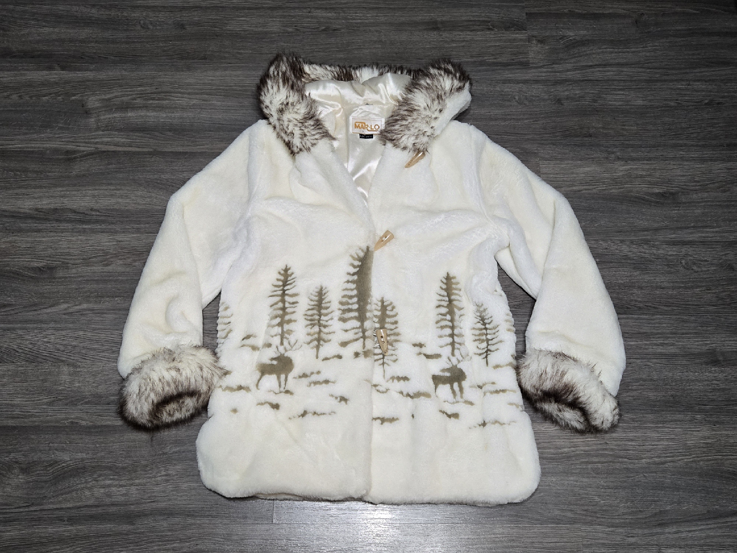 Mar-Lo Faux Fur Hooded Coat - Size M/M - photo 2