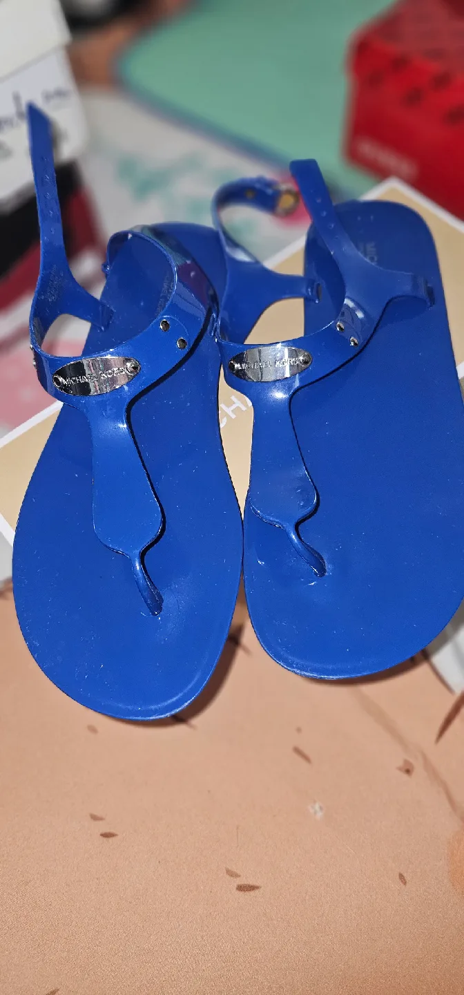 Michael Kors Blue Jelly Sandals thumbnail