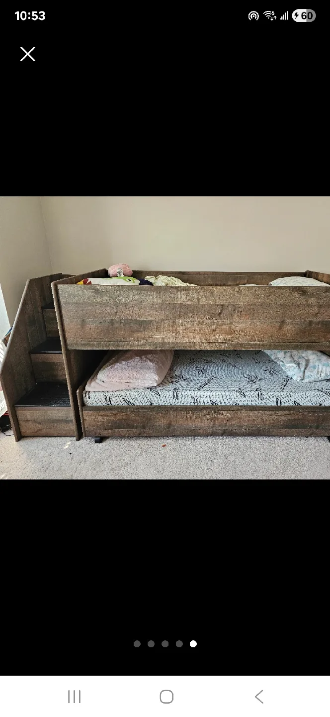 Wooden Bunk Bed with Stairs image indicator(4)