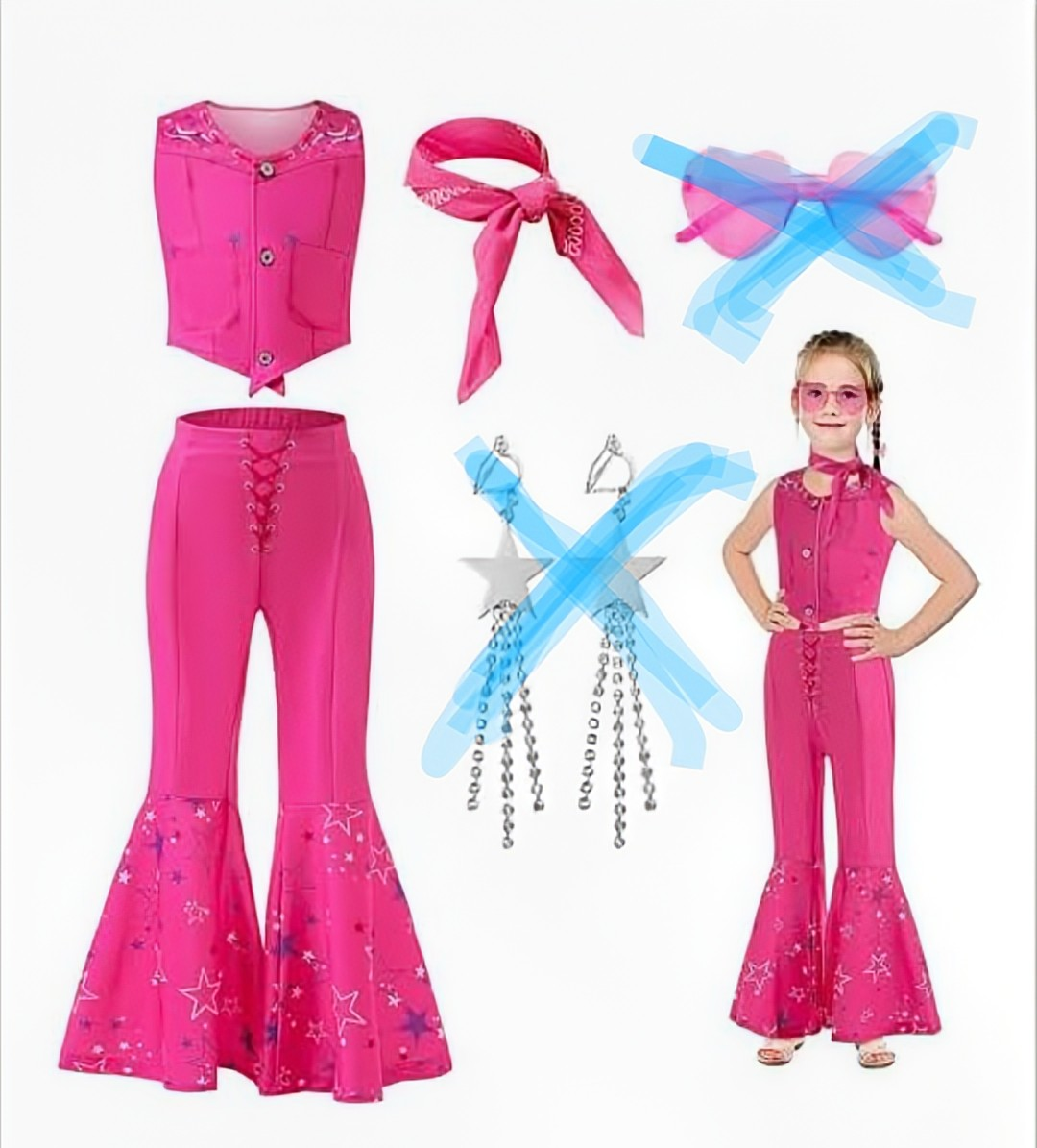 Pink Star Barbie Costume girl size 5-6