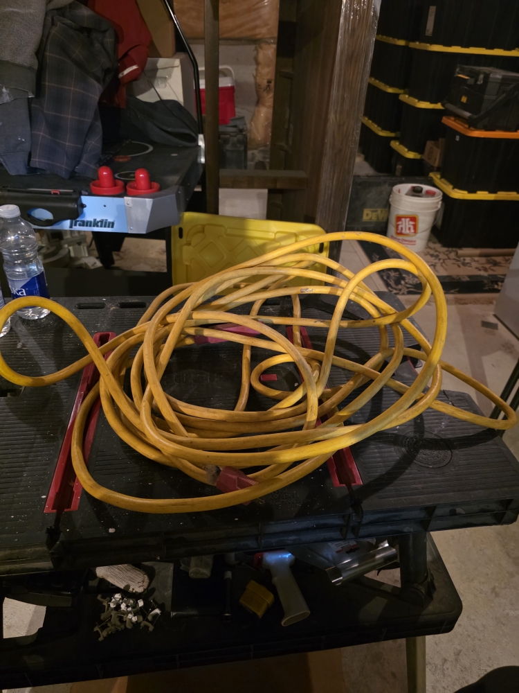 Yellow Extension Cord 50 feet long heavy duty cord.