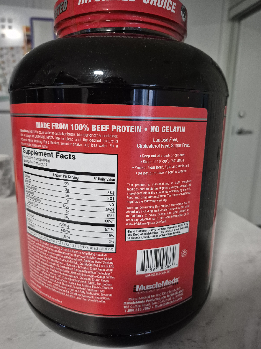 MuscleMeds Carnivor Mass Gainer - Cookies & Cream - photo 2