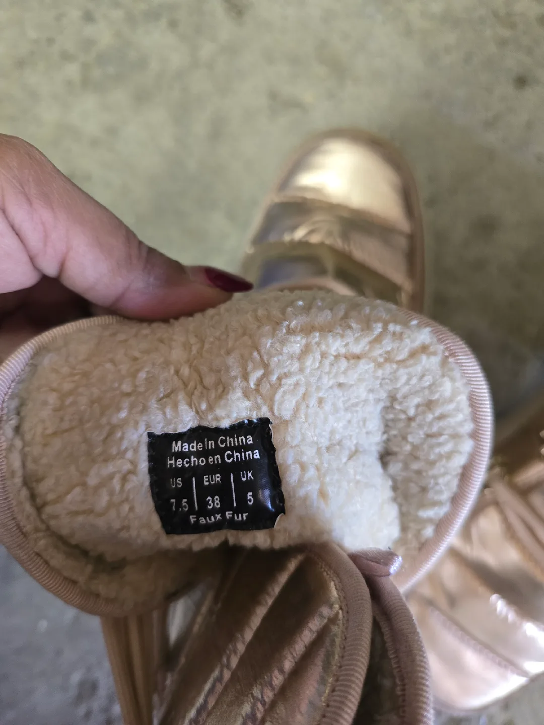 Aldo Rose Gold Platform Boots - Size 7.5 image indicator(3)