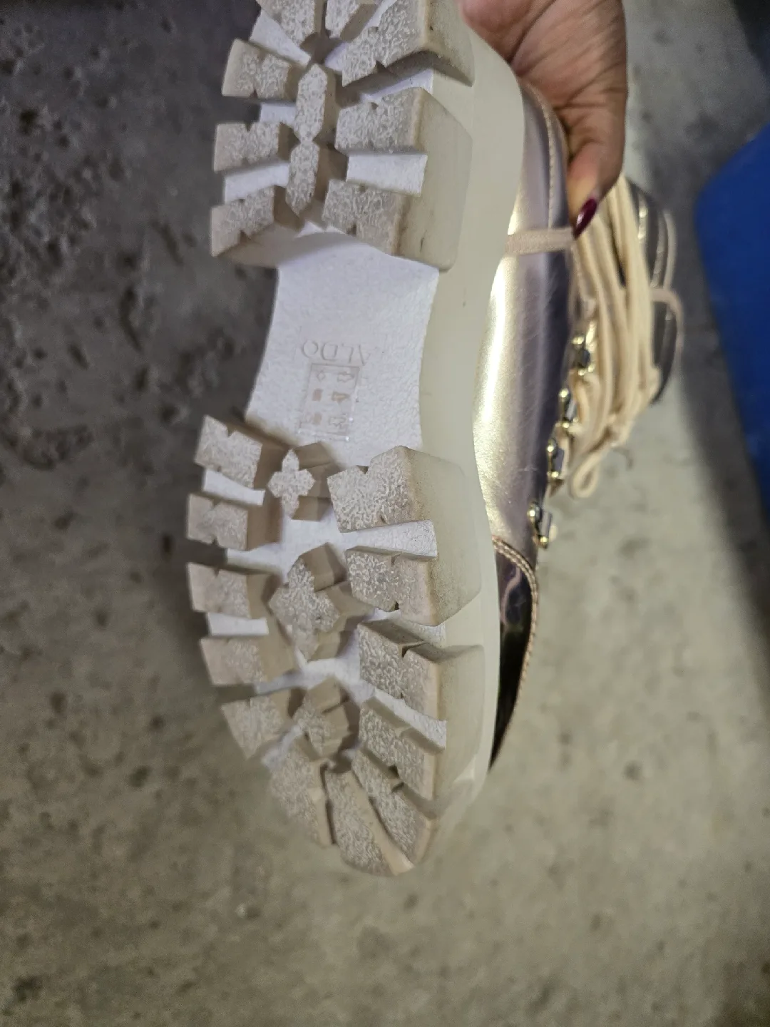 Aldo Rose Gold Platform Boots - Size 7.5 image indicator(4)