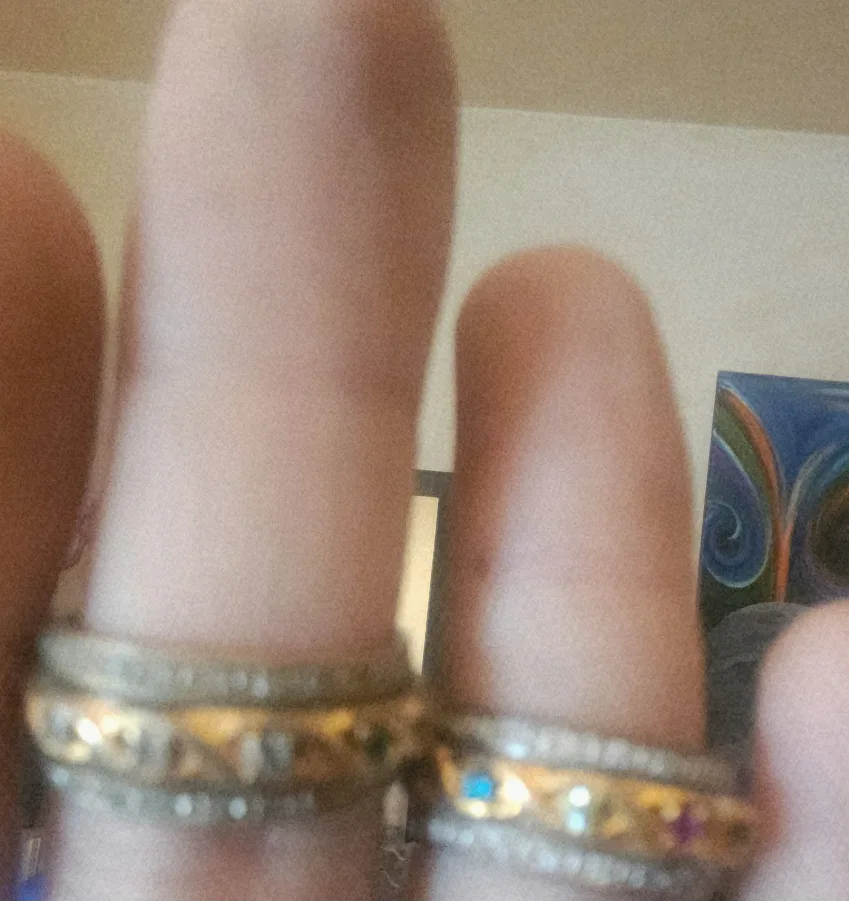 2 Vintage Style "Gemstone" Rings image indicator(6)