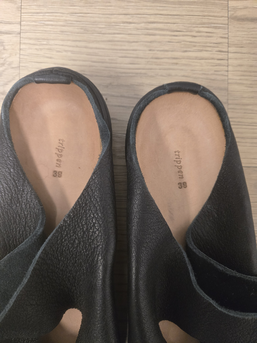 Trippen Black Leather Mules - Size 39 - photo 2