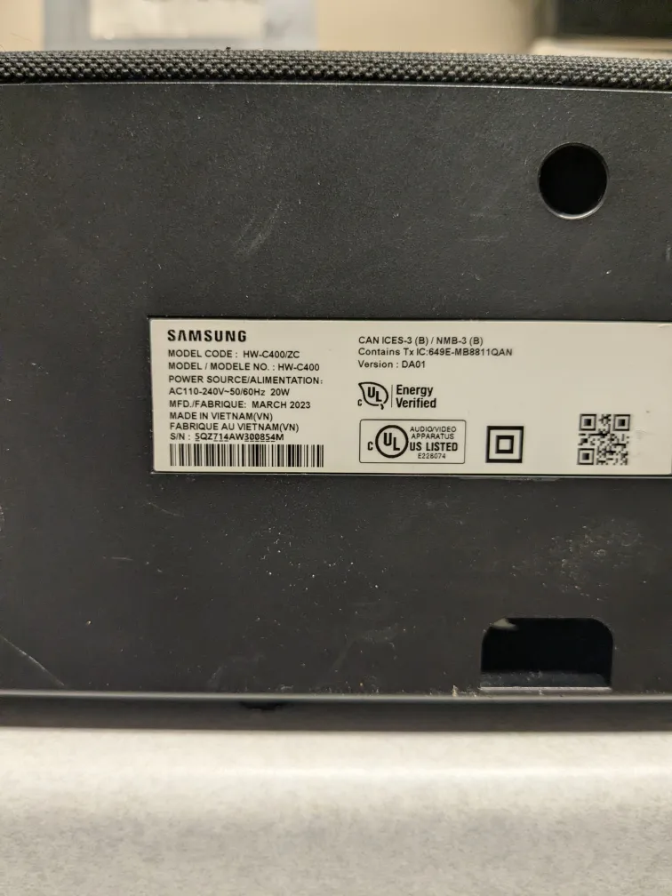 Samsung HW-C400/ZC Soundbar image indicator(3)