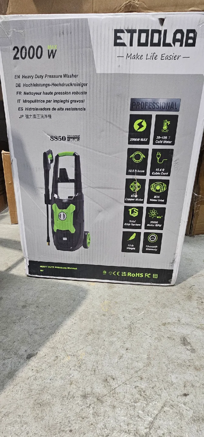 ETOOLAB Heavy Duty Pressure Washer - Like New! image indicator(4)