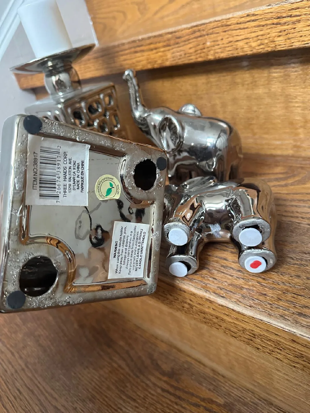 Silver Elephant Figurines & Candle Holders image indicator(3)