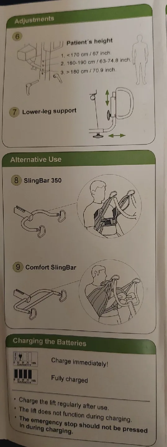 Sabina II Sit to Stand Lift image indicator(6)