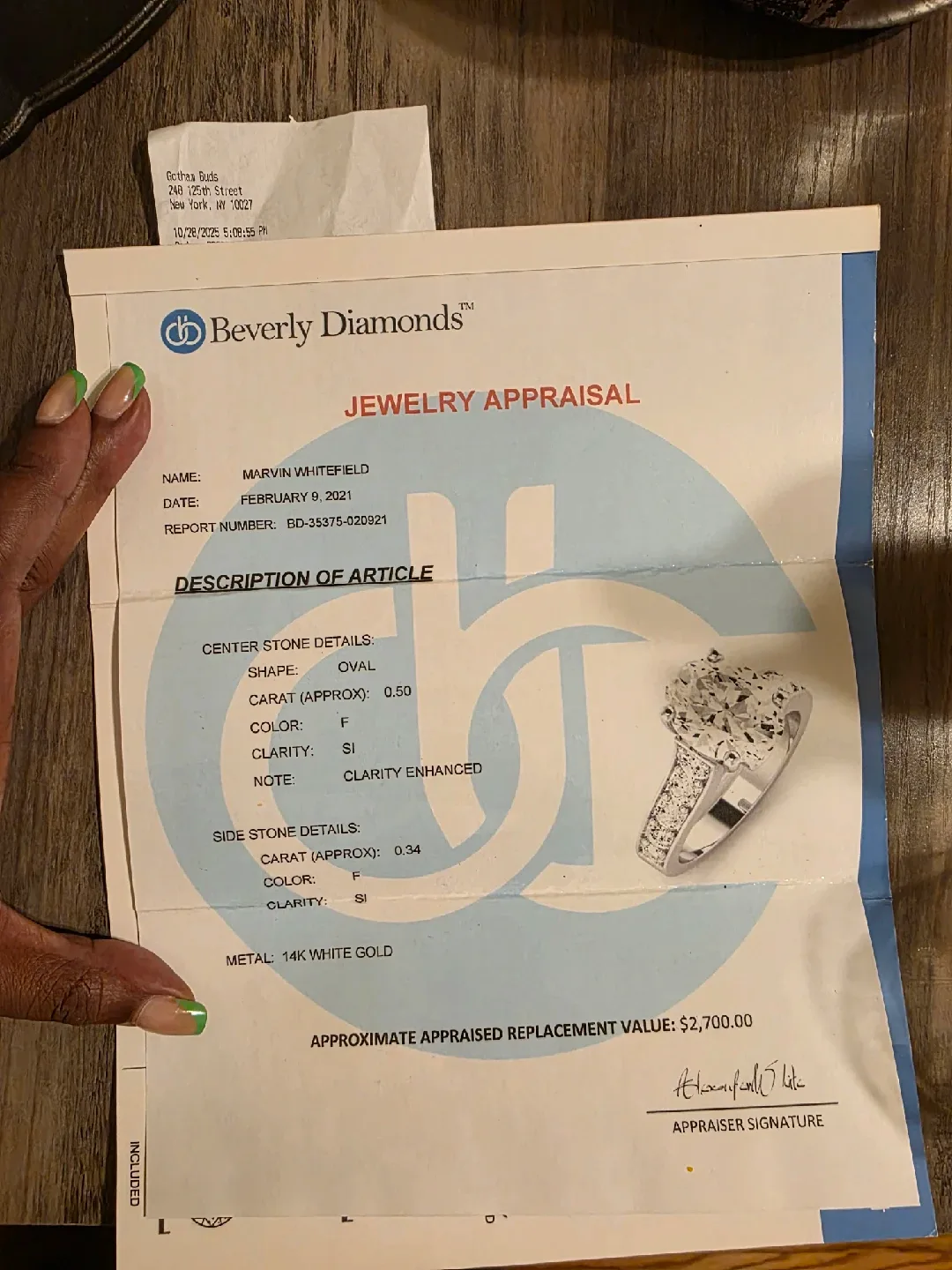 14k White Gold Diamond Engagement Ring image indicator(6)