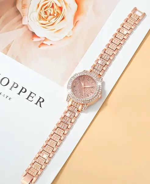 Rose Gold Rhinestone Women's Watch - photo 3