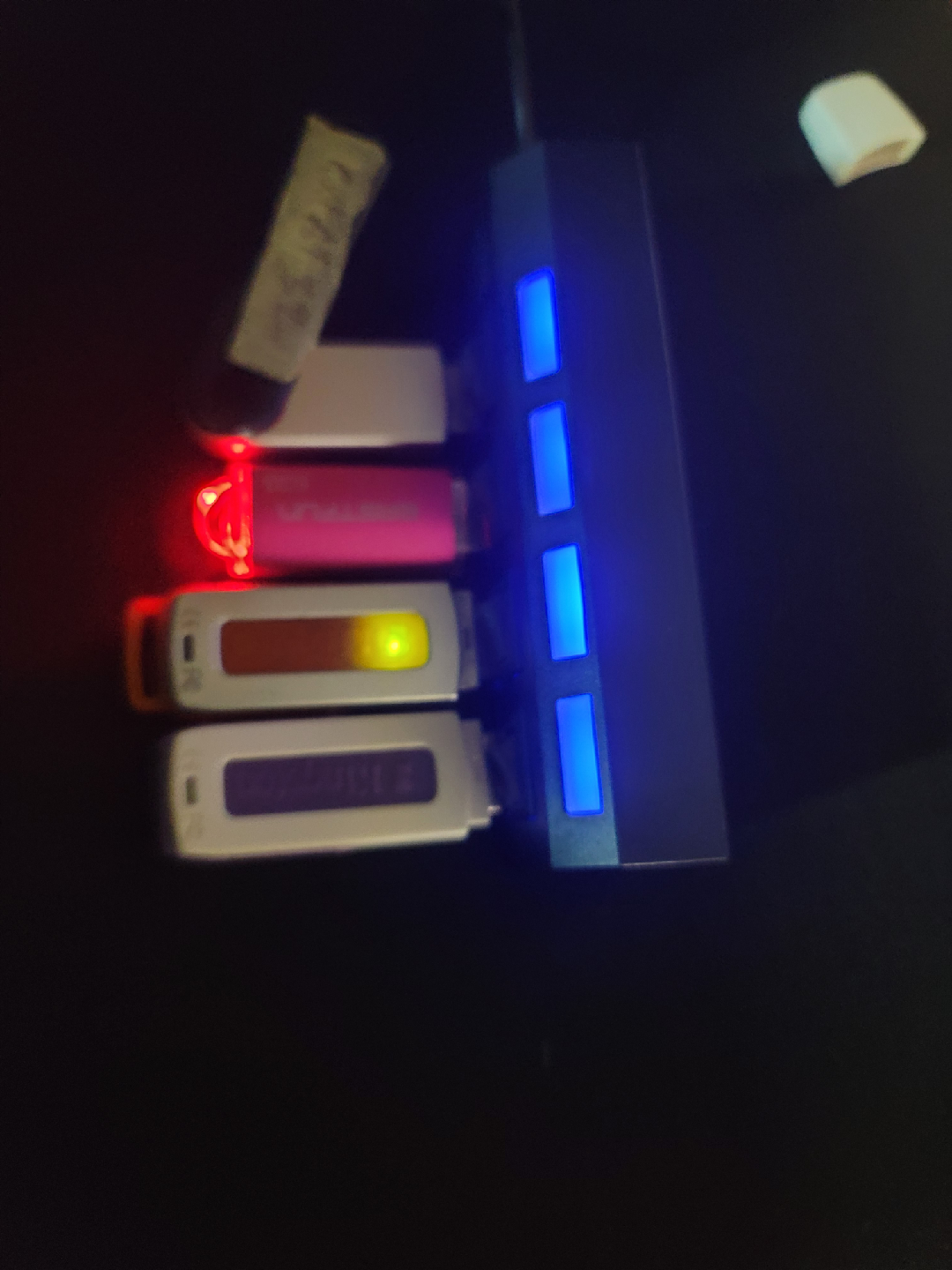 Concentrador adaptador USB 2.0 LED con 4 puertos para computa