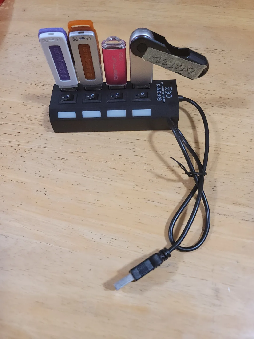 Concentrador adaptador USB 2.0 LED con 4 puertos para computa image indicator(3)