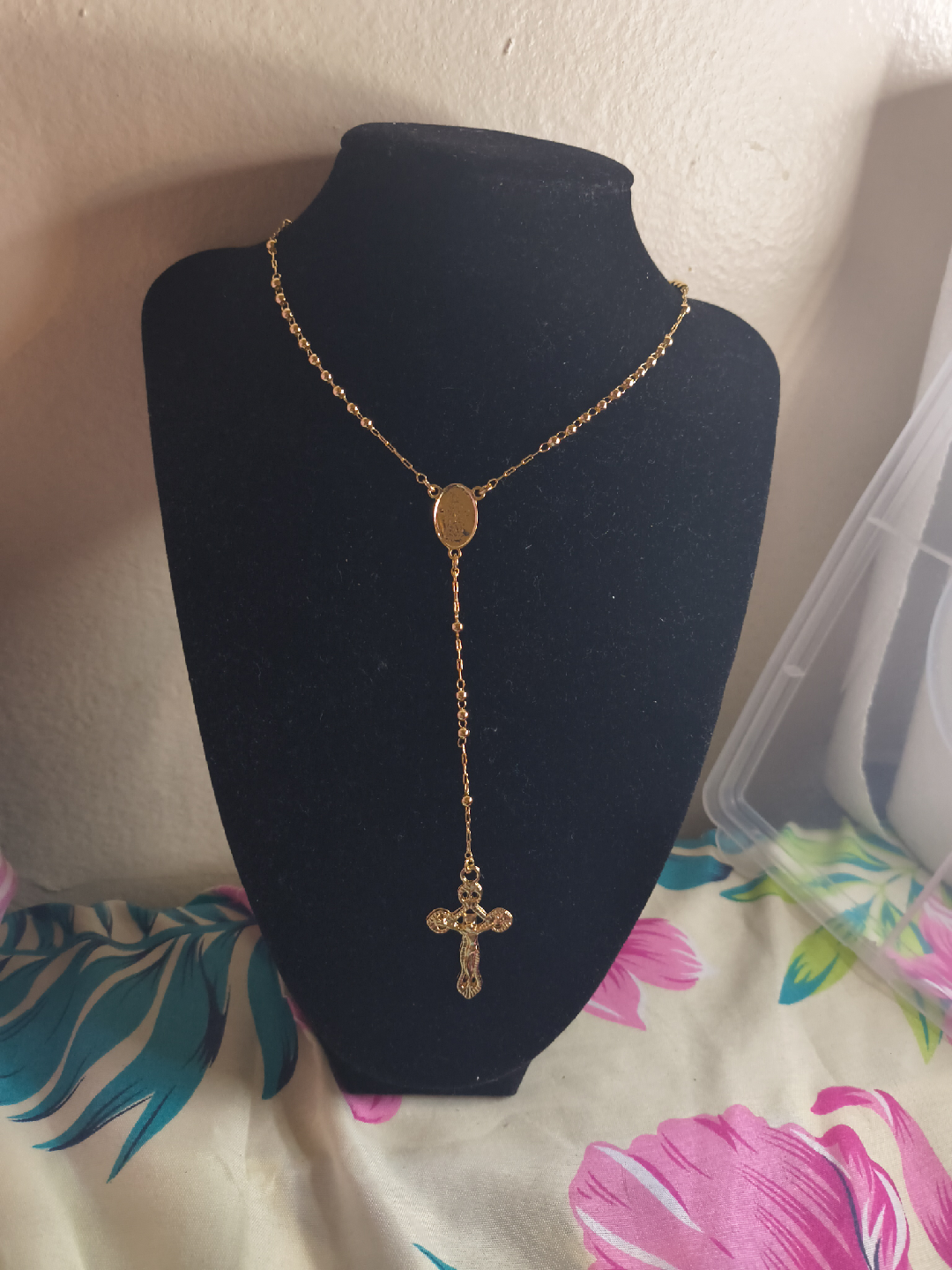 Gold Rosary Necklace - photo 2