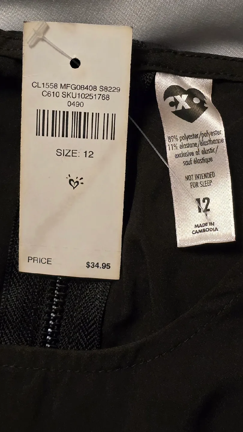 NEW! Girl's Black Dressy Jumpsuit! Size 12 Youth image indicator(10)