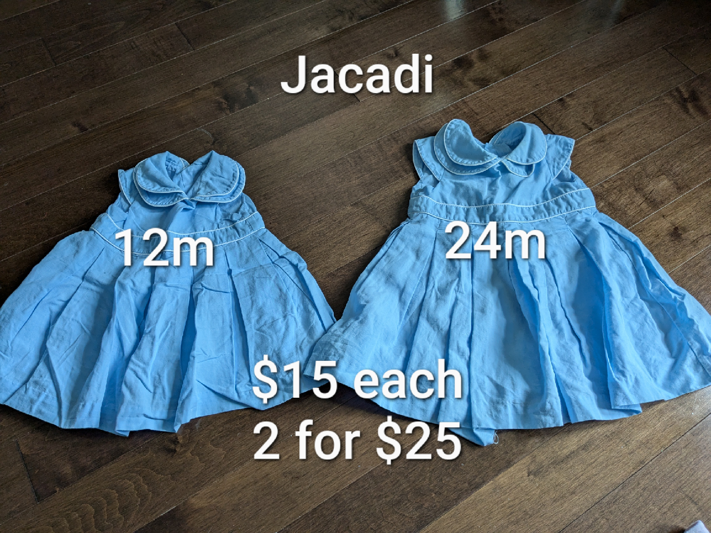 Jacadi Baby Dresses - 12m & 24m