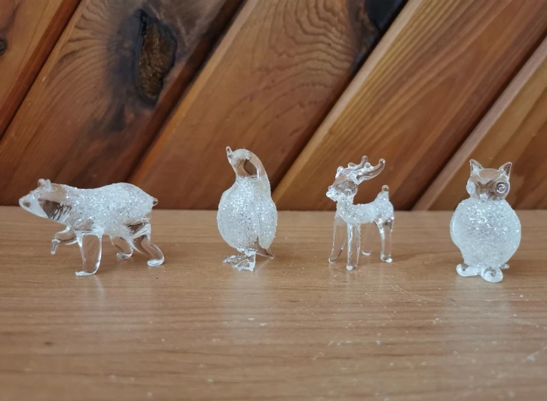 Set of 4 Crystal Glass Figurines - photo 2