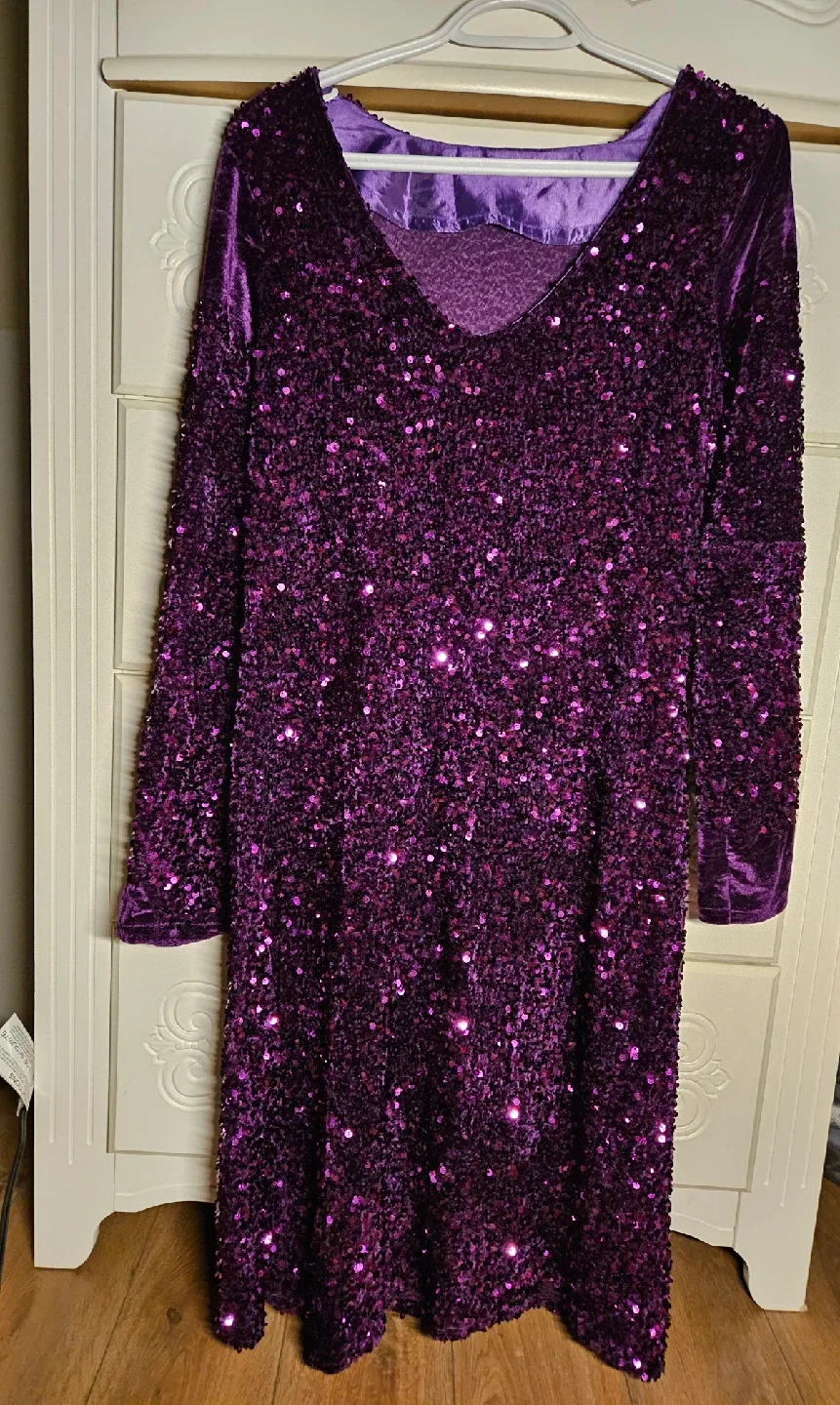 Purple Sequin Dress