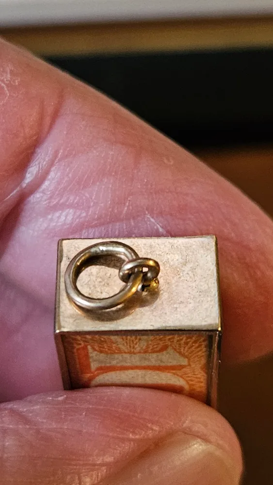 Vintage Gold pendant 'In Emergency Break Glass' Charm image indicator(4)