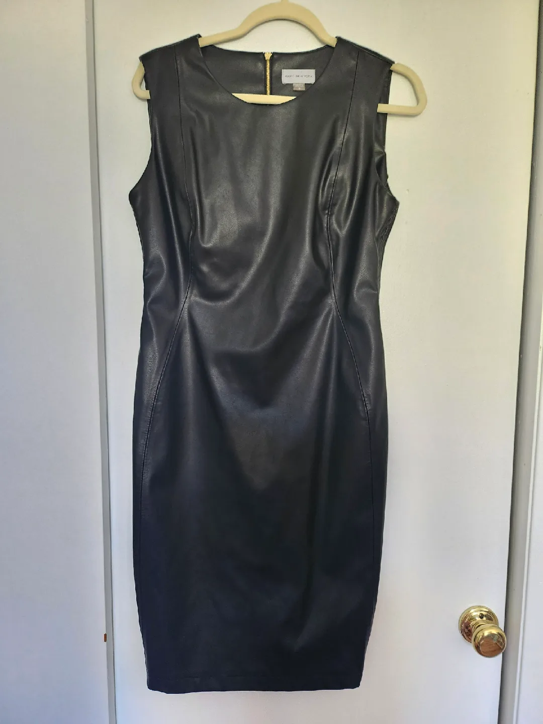 Marc New York Black Faux Leather Dress - Size 14 thumbnail