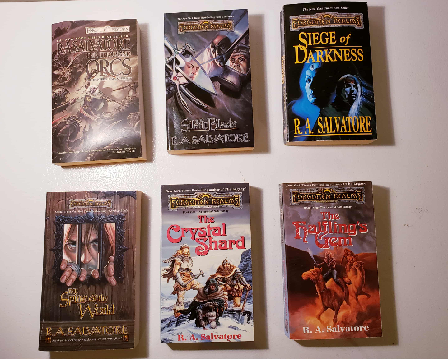 R.A Salvatore set of 6 Forgotten Realms fantasy books