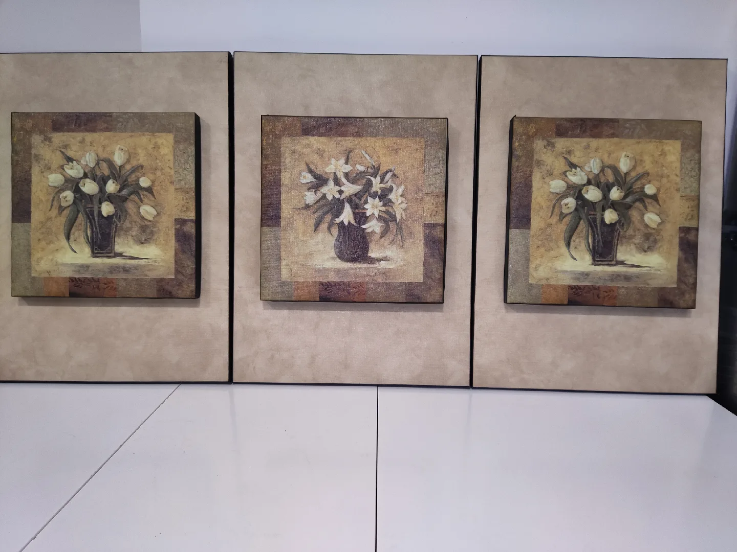 Floral Canvas Wall Art - Set of 3 thumbnail