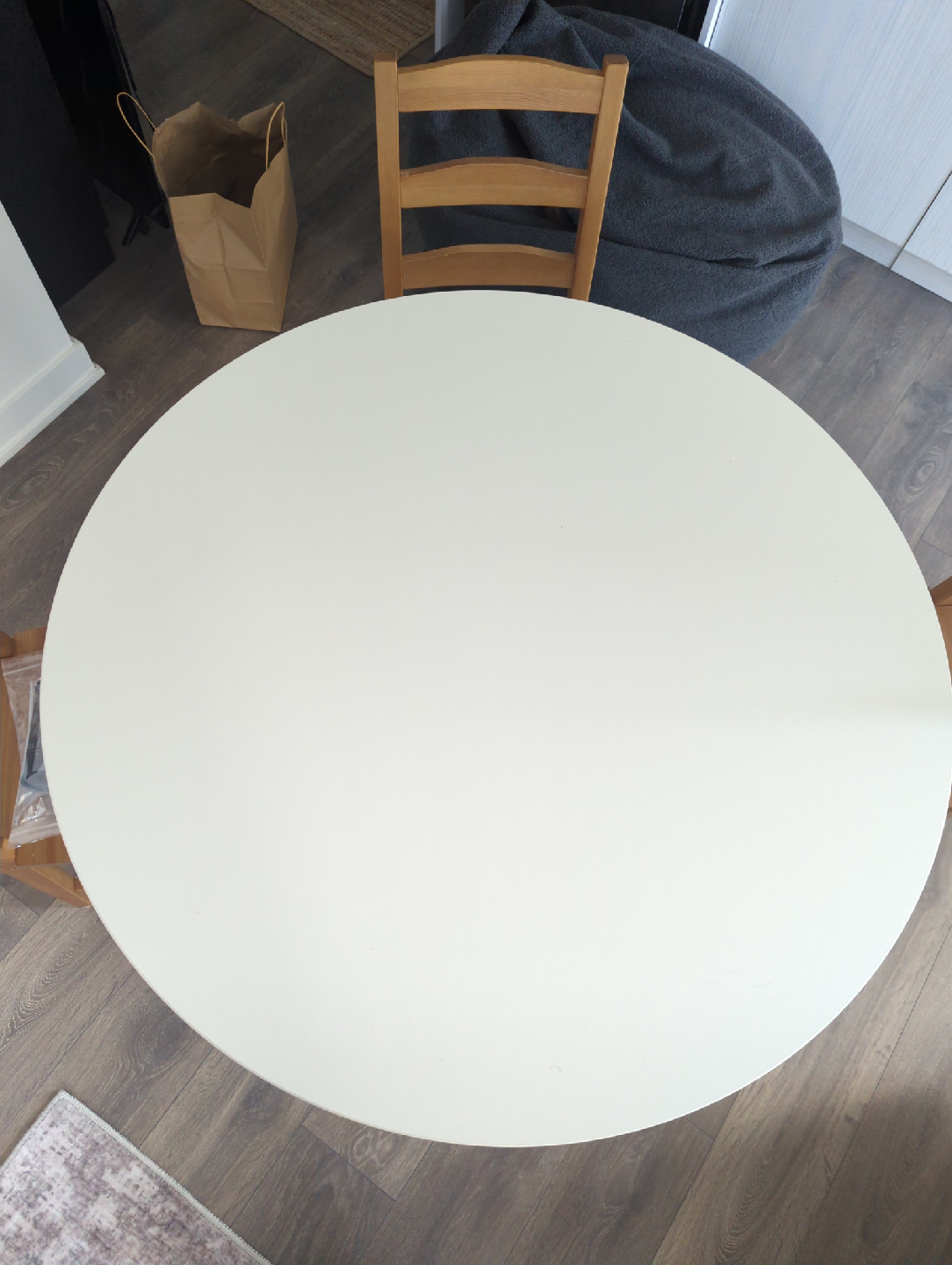 IKEA Docksta White Round Dining Table - photo 4