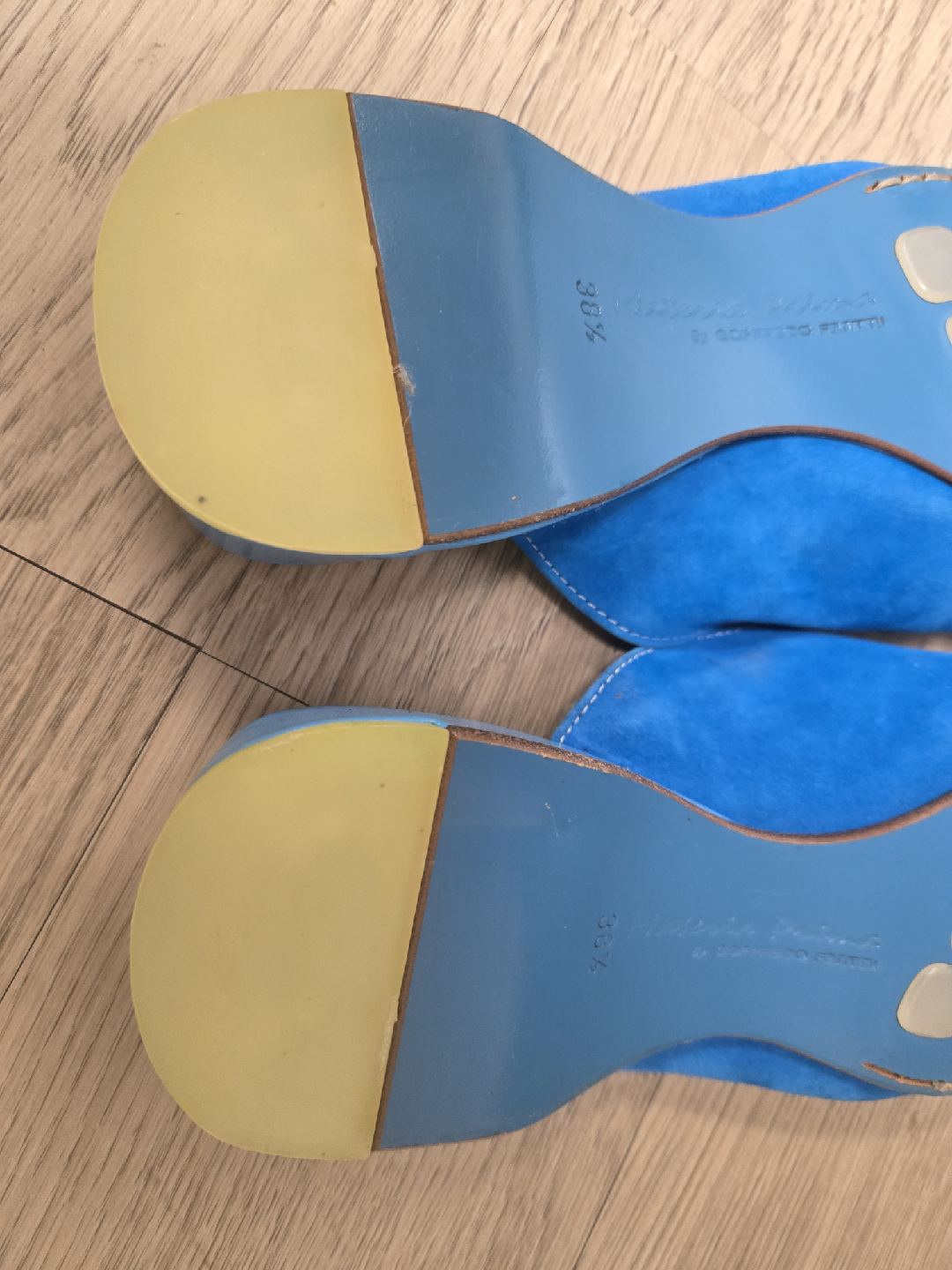 Materia Prima by Goffredo Fantini Blue Slides - Size 36 1/2 - photo 4