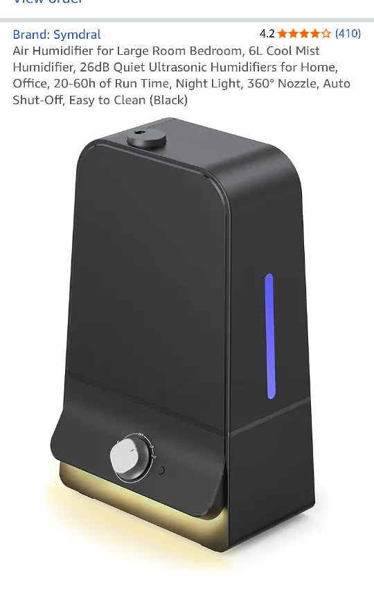 Symdral Air Humidifier - Large Room, 6L Cool Mist