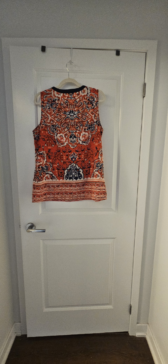 VANESSA VIRGINIA Silk Top - Red Blue Paisley, M-L - photo 4