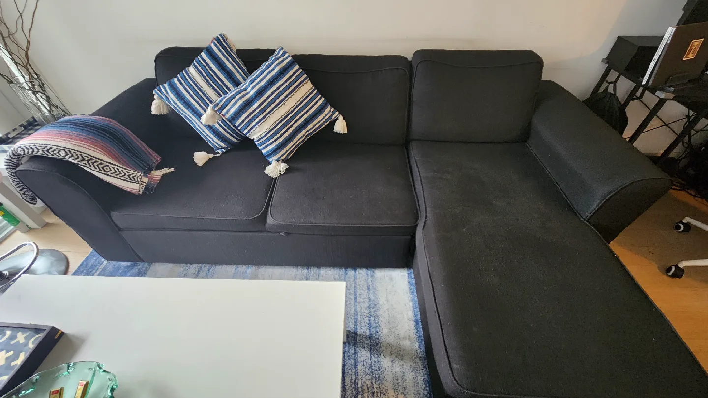 Black sofabed with integrated storage image indicator(4)