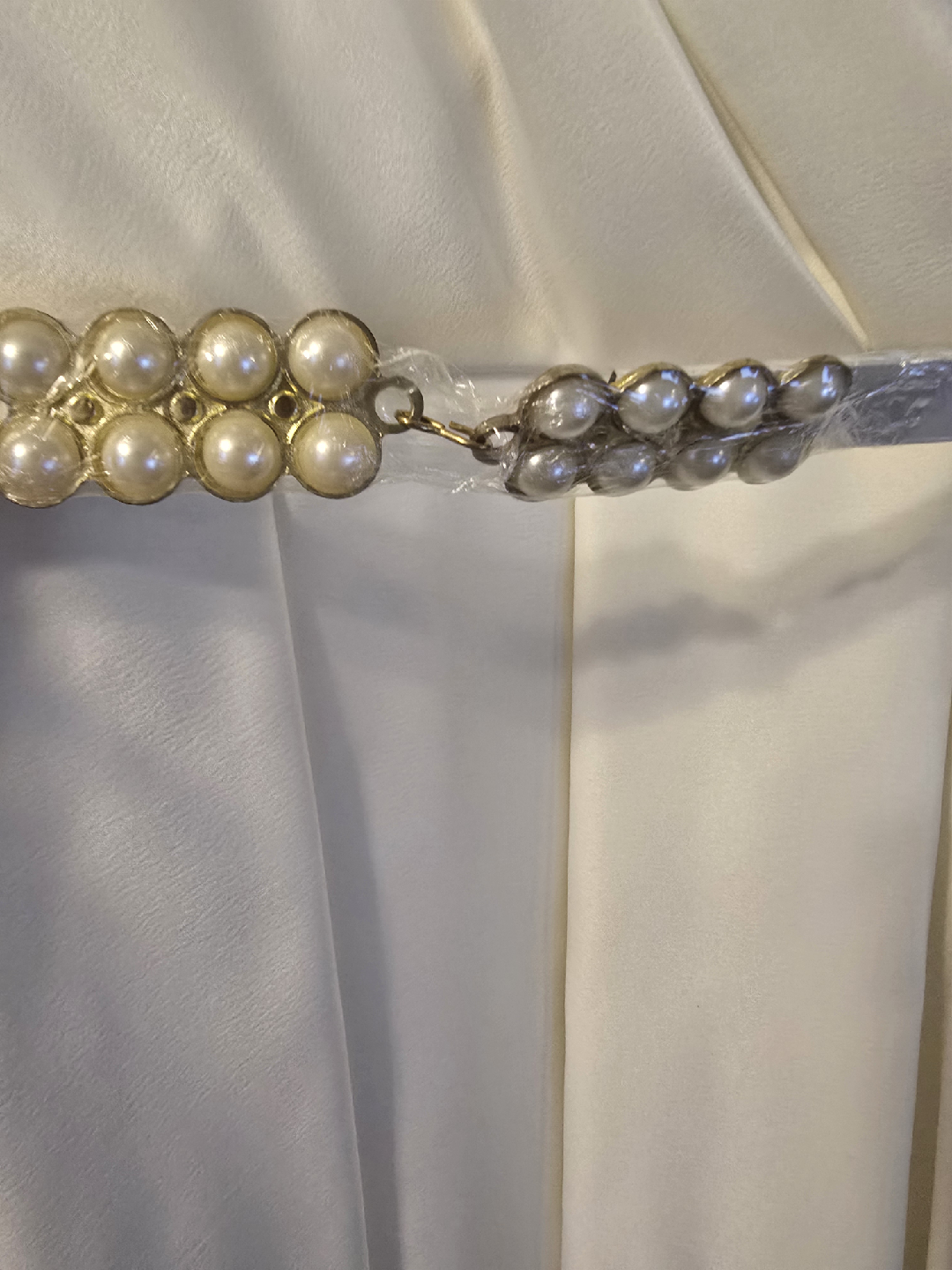 New turkish white Dress with Pearl Belt - photo 3